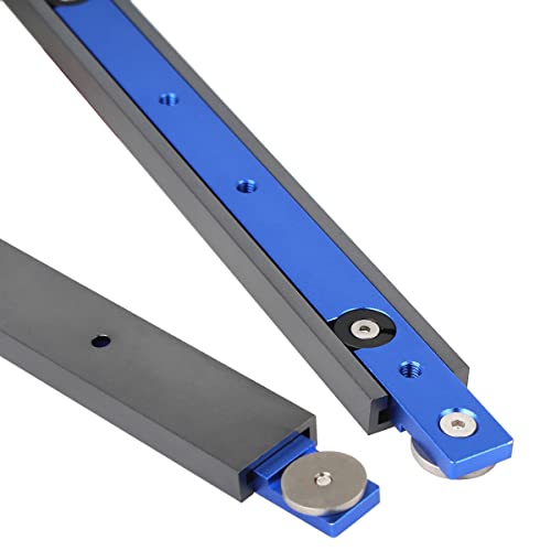 KETIPED Aluminium Alloy Miter Bar Clamping Tool Slider Table Saw Gauge Rod T-Slot Track Bar Rail for Router Tables and Woodworking,300mm-Blue KETIPED