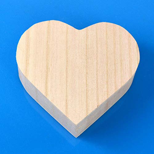 Gadpiparty Wooden Jewelry Box Heart-shaped Wooden Box Retro Storage Box Crafts for Women Girls Jewelry Makeup Home Decor Wood Jewelry Boxes Gadpiparty