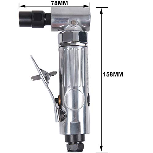YELWAY 1/4" Angle Air Die Grinder, 20000 RPM, 90 Degree Angled Air Die Grinder, Edge Series Air Angle Die Grinder with 1/4-inch, Mini Air Angle Die YELWAY