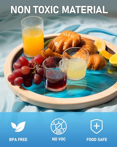 INCLY 64oz Crystal Clear Epoxy Resin Kit, Bubbles Free & No Yellowing Resin Supplies Coating Casting Resin for Jewelry Making, DIY Art Crafts, Table INCLY