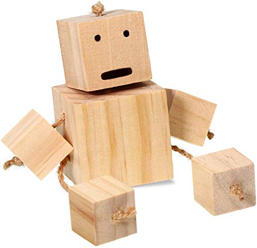 William Craft 130 Pcs 1 inch Natural Solid Cube Wooden Unfinished Craft Wood Blocks Wood Cubes for DIY Craft Gifts (130pcs) William Craft