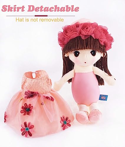 HWD Kawaii Flower Fairy Stuffed Soft Plush Toy Doll Girls Gift, 18 Inch (Pink) HWD
