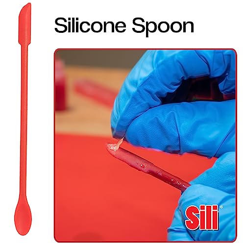 Sili 7 Piece Epoxy/Resin Complete Mixing Kit Featuring The Red Silicone Mat for Jewelry Making • Woodworking • Pen Blank Mixing and General Epoxy Sili