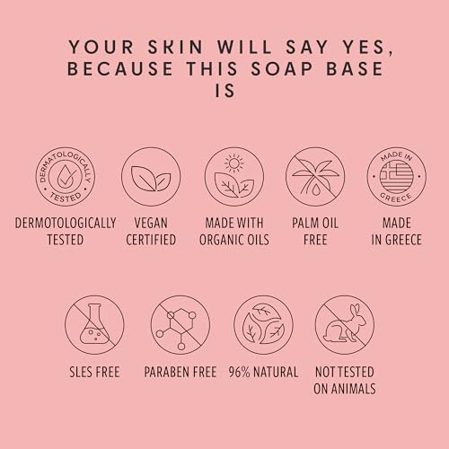 Skin Said Yes 5 Lb Oatmeal Soap Base - SLS/SLES free, No Palm Oil, Organic Soap Base, Bulk Melt and Pour Soap Base, Natural Soap Base for Soap Making Skin Said Yes