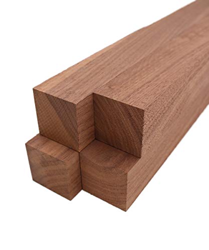 Black Walnut Lumber Turning Squares - 2" x 2" (4 Pcs) (2" x 2" x 12") Barrington Hardwoods