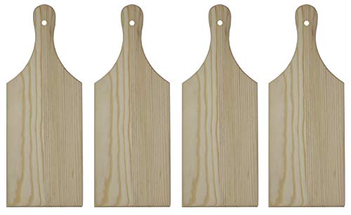 Creative Hobbies Small Unfinished Wooden Cutting Boards - Mini Charcuterie for Decorating and Crafting, 9.25 H x 3.5 W x 1/4 Inches | 4 Pack Creative Hobbies
