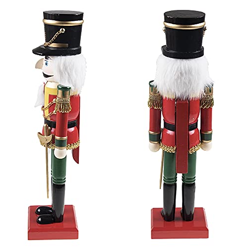 Clever Creations Soldier 14 Inch Traditional Wooden Nutcracker, Festive Christmas Décor for Shelves and Tables Clever Creations