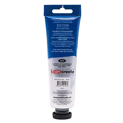 Mont Marte Oil Paint Premium, 3.4 US fl.oz (100ml) Tube, Gold, Heavy Body Paint, Artist Quality, Good Coverage, Excellent Tinting Strength, Ideal for MONT MARTE