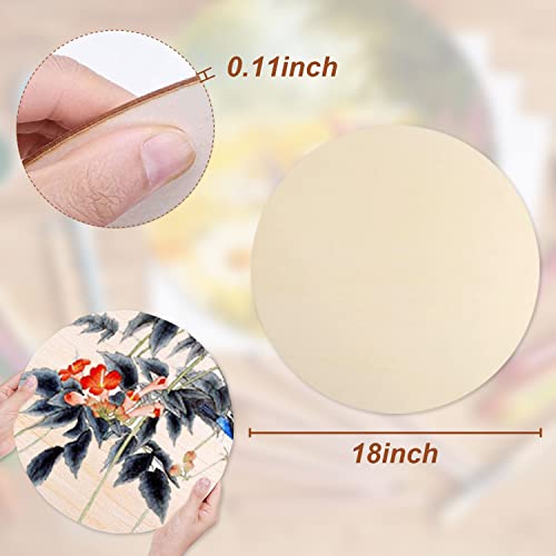 Round Wood Circles for Crafts 18 Inch,Ylibtool 5 Pack Unfinished Rounds Wood Discss Wood Sign Blank for Crafts, Door Hanger, Door Design, Wood YLIBTOOL