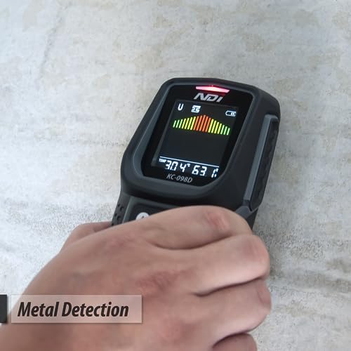 Multi function Stud Finder Wall Scanner with Laser Liner Metal Framing Tool Joist Pipe Finder and Live Wire Detection NDI
