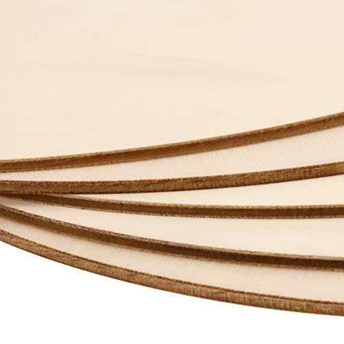 KEILEOHO 10 PCS 12 Inch Wood Circles Rounds with Holes, Unfinished Wood Rounds, Blank Round Wood Circles for Ornaments, Wooden Plaque Disc Cutouts KEILEOHO