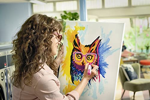 edding Start Easy Set - acrylic paint pens, waterproof; fine and medium nib, incl. postcard pad - set of 8 acrylic pens (nordic) - acrylic pens for edding