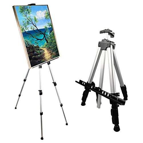 Ns Jymb Portable Artist Easel Stand, Adjustable Easel for Painting Canvases Height from 17 to 66 Inch,Carry Bag for Table-Top/Floor Didplaying and Ns Jymb