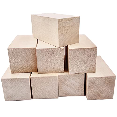 Thiecoc 8 Pcs Basswood for Carving 4x2x2 Inch Basswood for Wood Carving Wood Craft Wood Blocks for Whittling Wood Thiecoc