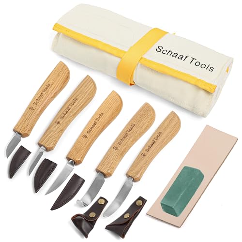 Schaaf Wood Carving Tools Knife Kit | Wood Carving Kit Includes Detail Whittling Knife, Sloyd Carving Knife, Spoon Carving Knife, Basswood Carving