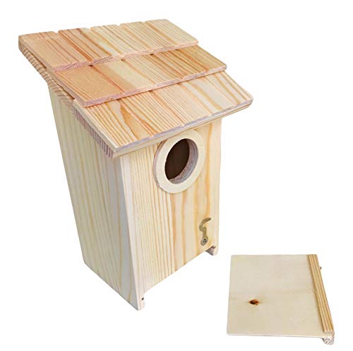 3 Pack Bird House - Bluebird, Finch, Wren, Chickadee, Tree Swallow Bird, Wild Birds, Woodpecker House, Unfinished Wood DIY Project | Oojami