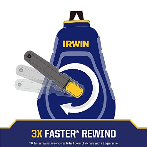 IRWIN Tools STRAIT-LINE COMPACT Chalk Reel, 100 ft. (IWHT48440) IRWIN