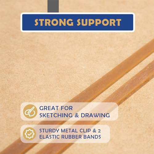 Falling in Art 13X17" & 23X26" Sketch Board Set, Drawing Tote Board for Artists with Sturdy Clip and Rubber Bands, Portable Art Clipboard for Falling in Art