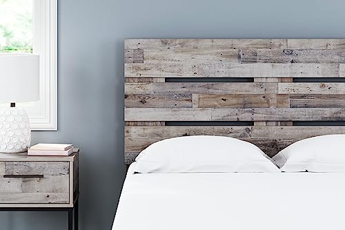 Signature Design by Ashley Neilsville Butcher Block Panel Headboard, Full, Light Brown Signature Design by Ashley