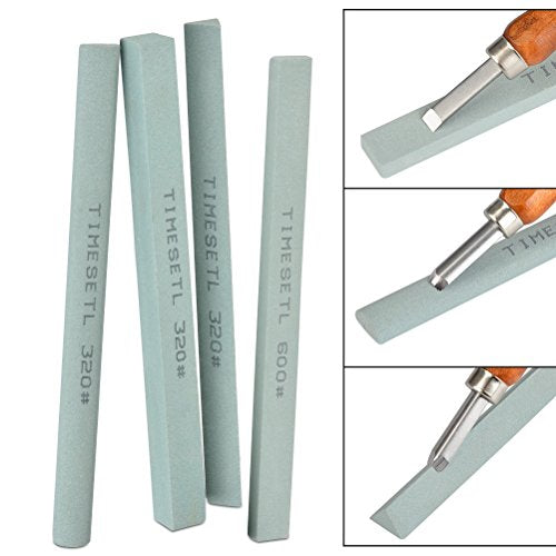 TIMESETL 17Pack Small Wood Carving Set, 12pcs Wood Carving Tools SK2 Carbon Steel + 4pcs Whetstone + 1pcs Storage Case for Beginners DIY Woodworking TIMESETL