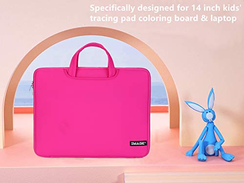 Protective Case for A4 Light Box,IMAGE Carrying Bag Travel Storage Case Pouch Cover with Pockets, for A4 Tracing LED Light Pad Coloring Board & IMAGE