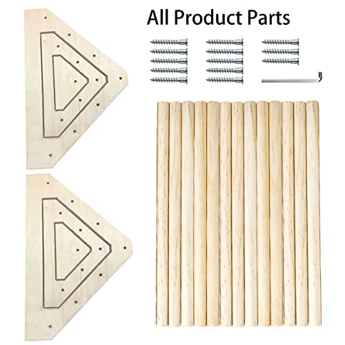 CooShou 3 Pack Chick Perch Chick Toys Chick Wooden Roosting Bar Chick Jungle Gym Perch Stand for Chicken Brooder, Coop Baby Chicks CooShou