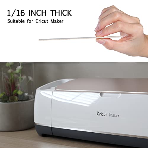 20 Pieces Basswood Sheet, 1/16 x 12 x 8 Inch Thin Plywood Wood Sheets for Crafts TDOCK