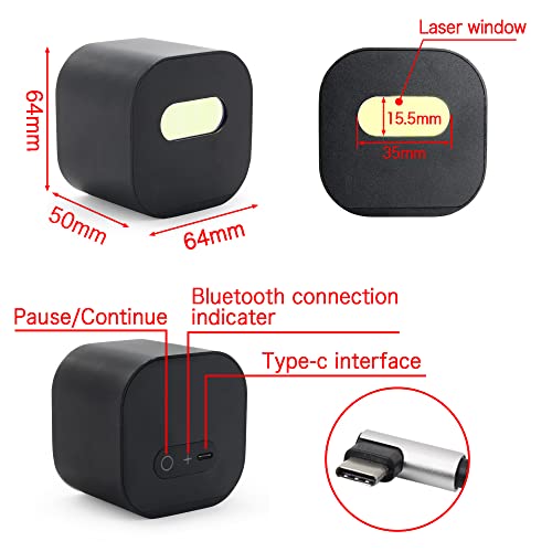 CNCTOPBAOS 1.6W Portable Laser Engraver,Mini Handheld Etcher Printer Compact Engraving Machine for Logo Marking Lettering Printing Tools Design Logo CNCTOPBAOS