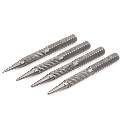 HORUSDY 4-Piece Nail Setter Punch and Center Punch Set HORUSDY