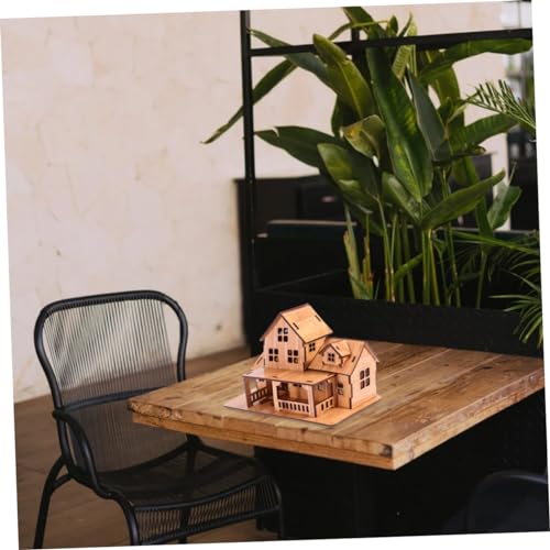 VICASKY Wooden Mini House DIY Mini House Craft Wood Ornaments Unfinished Wood Brain DIY Wood Toy Tiny House DIY for Kids Art and Craft for Kids Toys VICASKY