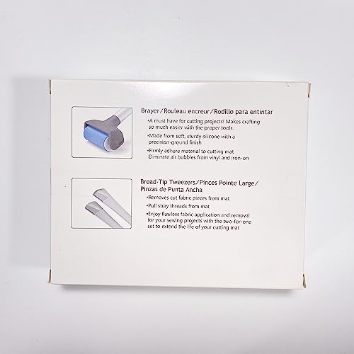 RANCOVY Brayer Roller & Mat Remover Tool Tweezers Set for Cricut/Silhouette/Brother and T-Shirts Heat Transfer Projects Printing Making RANCOVY