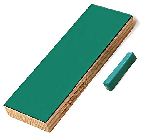 BeaverCraft LS4P1 Leather Strop Stropping Block Kit Knife Sharpening Kit Leather Honing Strop for Sharpening Knives 8'' Long BeaverCraft Wood carving BeaverCraft
