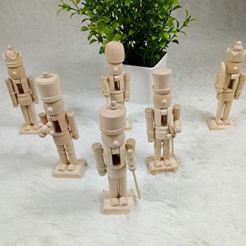 Abaodam 18 pcs - Gift Craft White Year Decoration Wooden Blank Paint Style Gifts Figurines Your cm DIY New Mini Puppet Christmas Ornaments Xmas Abaodam