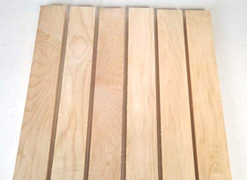 Woodchucks Wood Maple 3/4 Inch x 2 Inch x 16 Inch Solid Hardwood Lumber as Cutting Board Wood (6 Pack) Woodchucks Wood