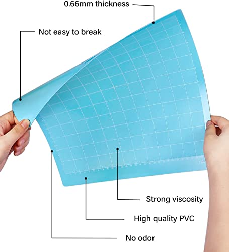 Gwybkq Cutting Mat for Cricut Maker 3/Maker/Explore 3/Air 2/Air/One 4 Pack 12x12 VarietyGrip Cut Replacement Accessories Green/Blue/Purple/Pink Card Gwybkq