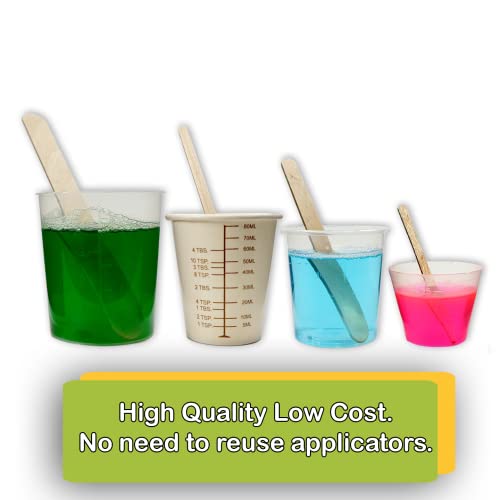 200 Pc Wood Stick Applicator Mixing Assortment for Wax Waxing, Epoxy/Resin Crafts by NetSellsIt NetSellsIt