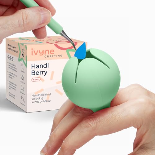 iVyne Handi Berry - Vinyl Weeding Scrap Collector, Portable Handheld Scrap Collector Ring, Weeding Tools for Vinyl Heat Transfer, HTV Crafting & iVyne