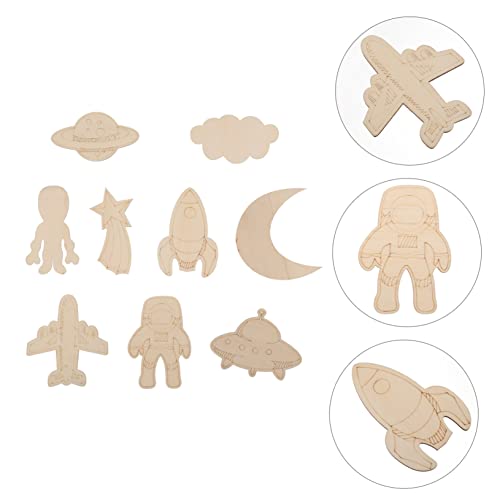 COHEALI 27pcs Alien Wood Chips Wood Decor Home Decoration Home Décor Blank Wood Cutout Blank Wood Cloud Slices Wooden Crafts Wood Cutouts Unfinished COHEALI
