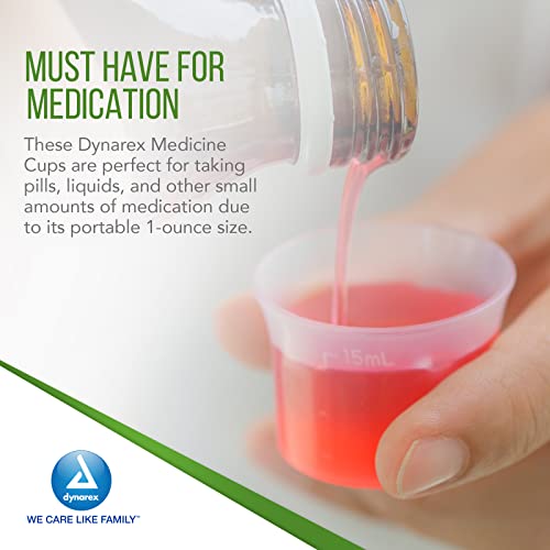 Dynarex 4258 Medicine Cup, 1 oz., Easy-to-Read CC and ML Graduation, Pack of 100 VersaPro