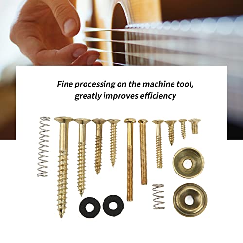 Electric Guitar Screw Kit Multiple Sizes Guitar Metal Repairing Tool Kit with Screws Washers and Springs Repair Fasteners(gold) Walfront
