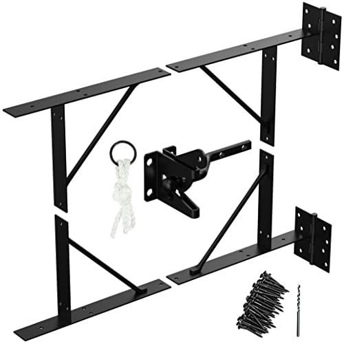 GoldOrcle Anti Sag Gate Kit Heavy Duty No Sag Kit for Wooden Gate Fence with a Gate Latch GoldOrcle