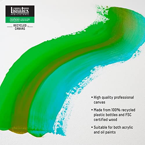 Liquitex Recycled Canvas, Traditional, 8" x 10", White Liquitex