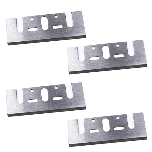 4-Pack 3-1/4 Inch (82mm) TCT Carbide Planer Blades – Replacement For Makita 1900B, KP0800, DeWalt DW680, D26676 & Most Hand-Held Planers