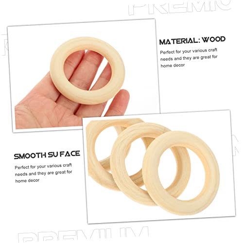 COHEALI 30pcs Handmade Wooden Ring Unfinished Smooth Wooden Ring Floral Hoop Ring Dream Catcher DIY Wood Circles for Craft Macrame Hoop Unfinished COHEALI