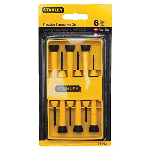 Stanley Tools 6-Piece Precision Screwdriver Set, Black/Yellow Stanley Tools