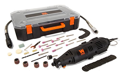 WEN 23103 1-Amp Variable Speed Rotary Tool with 100+ Accessories, Carrying Case and Flex Shaft WEN