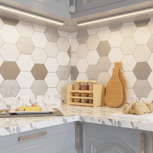 LAGOM 22" Direct Wire Dimmable LED Under Cabinet Lights, Selectable 2700K/4000K/5000K, Selectable Brightness, White Finish, UC0122WH27 LAGOM