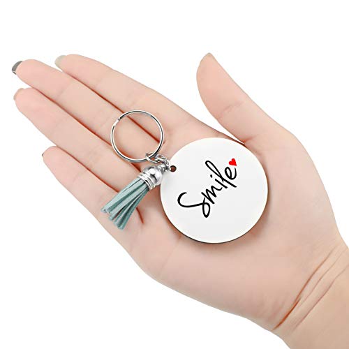 Round Sublimation Ornaments 2 Inch Christmas Blank Ornaments Wooden Hardboard Ornament Christmas Tree Round Hanging Ornaments for DIY Handicrafts Jetec