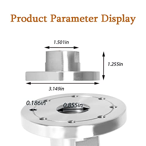 kimllier 3-Inch Steel Lathe Faceplate Wood Lathe Face Plate Fit for 1-Inch x 8TPI Spindle without Screwchuck kimllier
