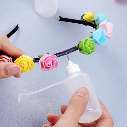 Bantoye 10 Pcs Needle Tip Glue Bottle Applicator DIY Quilling Tool Precision Tip Glue Plastic Liquid Dropper Bottles (30 ml) Bantoye